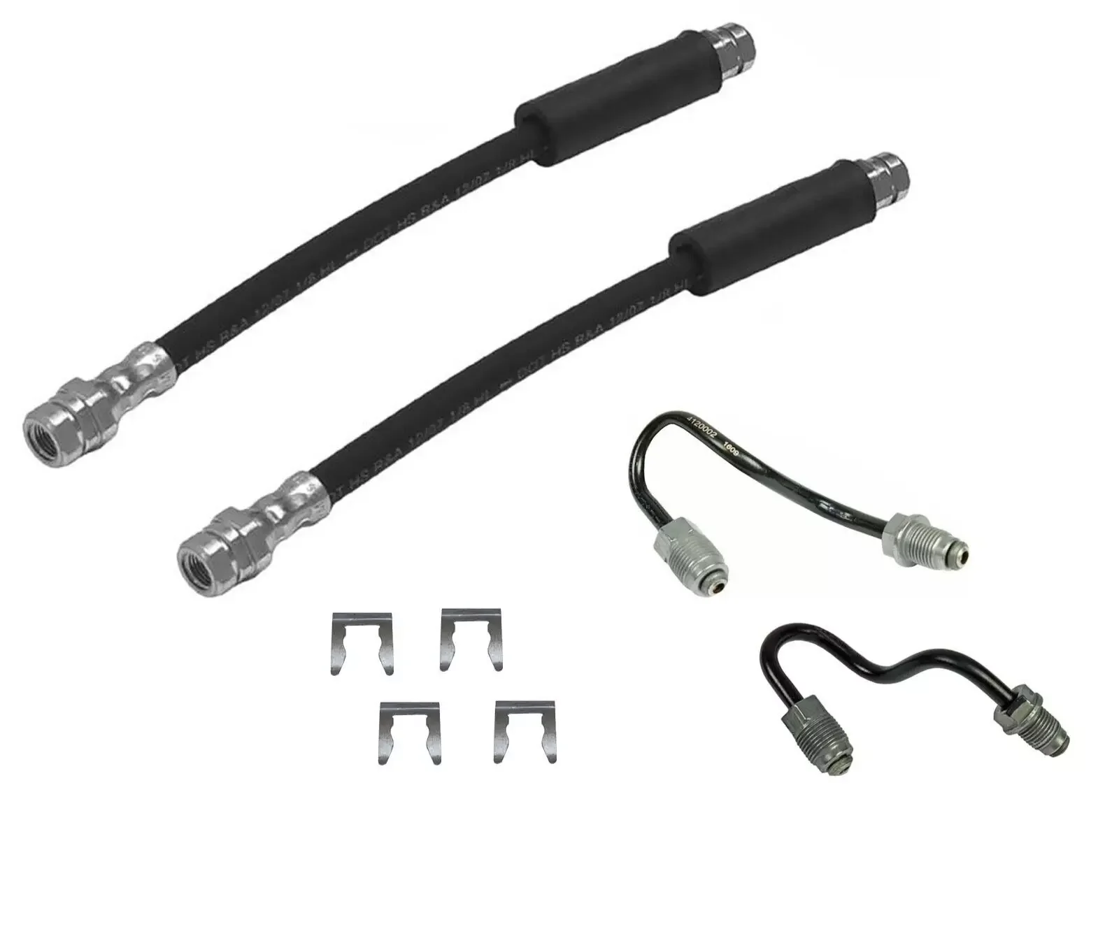 

1Set Brake Hoses Pipes &Clips Rear 1K0611763E 1K0611763F 1K0611764L For VW Golf MK5 MK6 Audi A3 TT Touran A1291