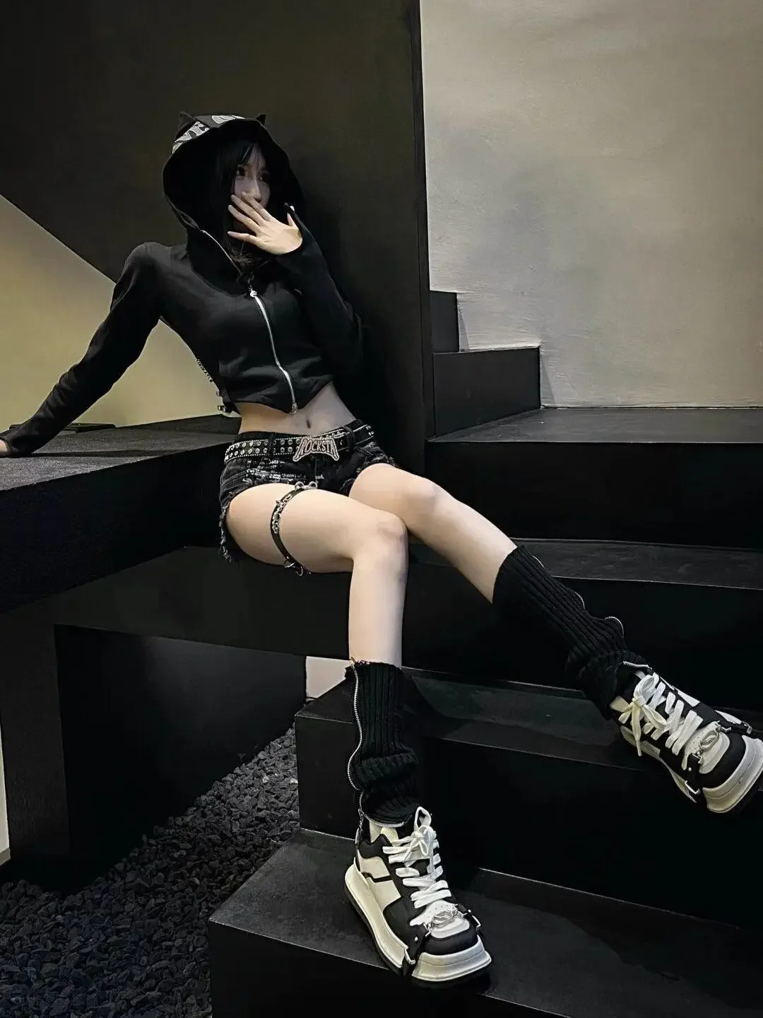 مثير منخفضة الارتفاع الخصر المرأة الدنيم السراويل اليابانية 2000s نمط الإناث جينس قصير السراويل الساخن للصيف مرونة مريح الشارع الشهير #3