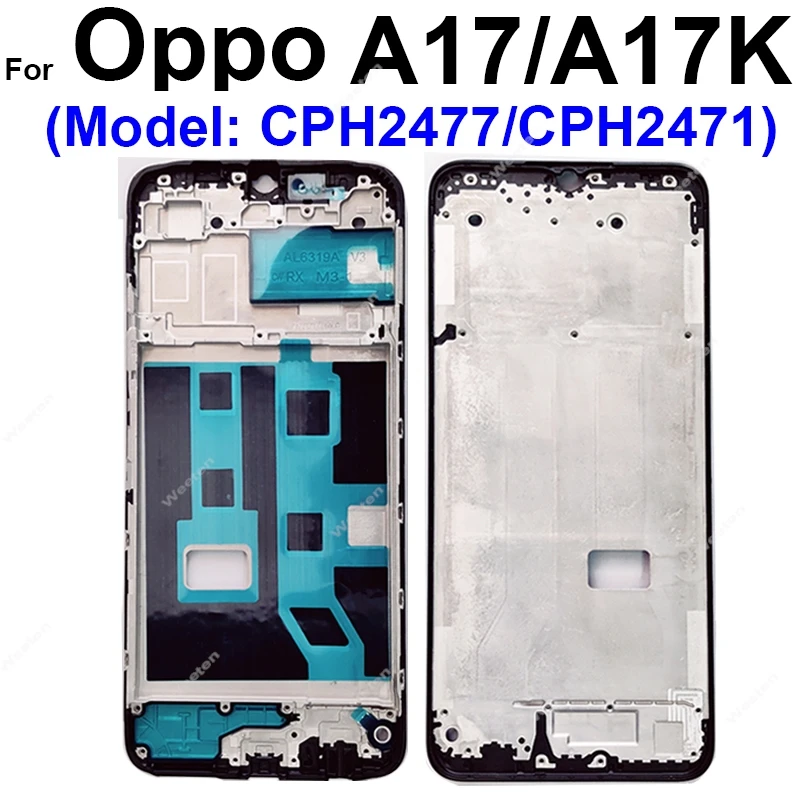 LCD Frame For OPPO A11 A12 A15 A15S A16 A16S A17 A17K A18 A31 A32 A33 A35 A36 A38 4G 5G Front LCD Housing Frame Holder Part
