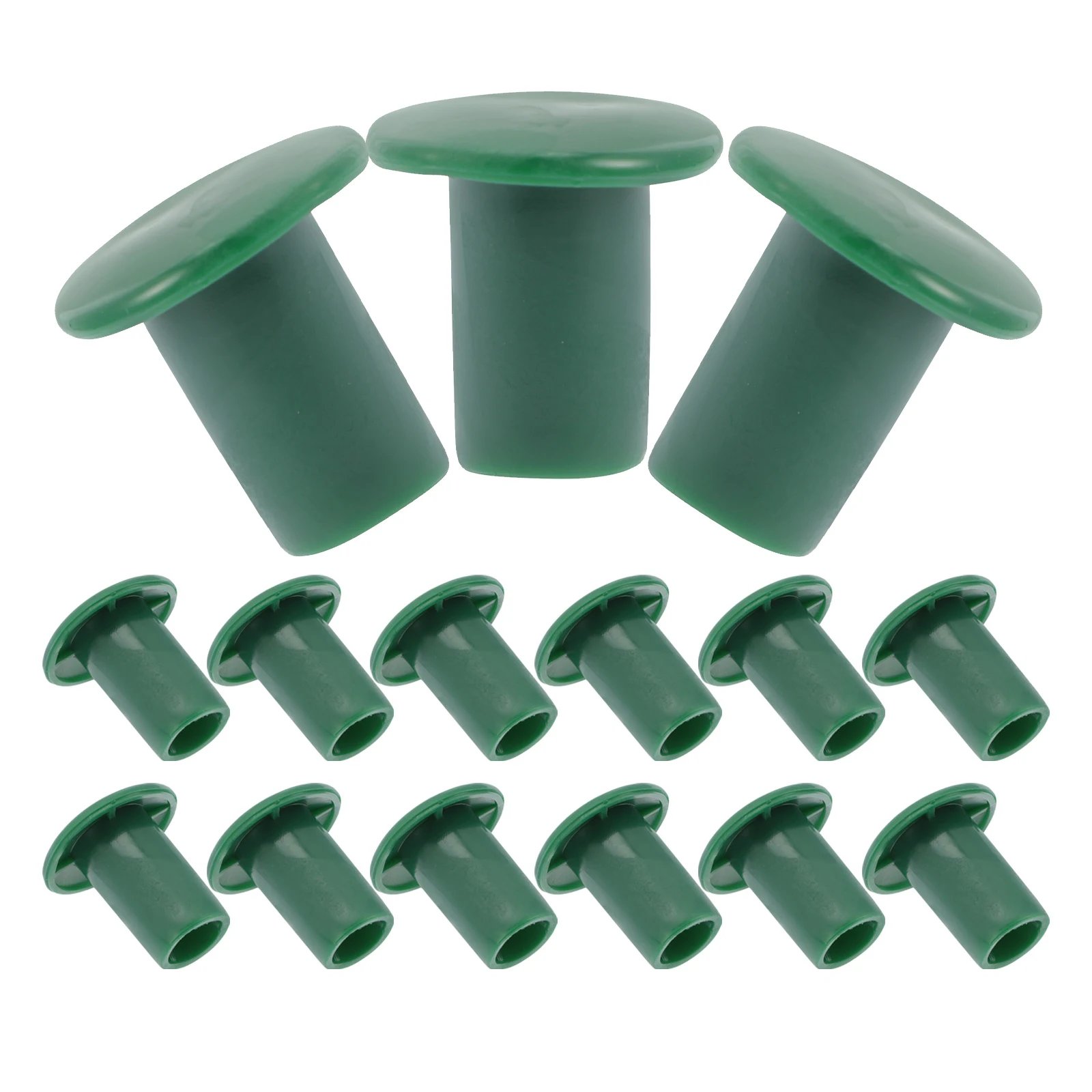 36 шт., колпачки для поддержки растений, зеленые защитные чехлы для садовых тростей, гибкие прочные защитные чехлы для бамбуковых кольев, защита для тростей