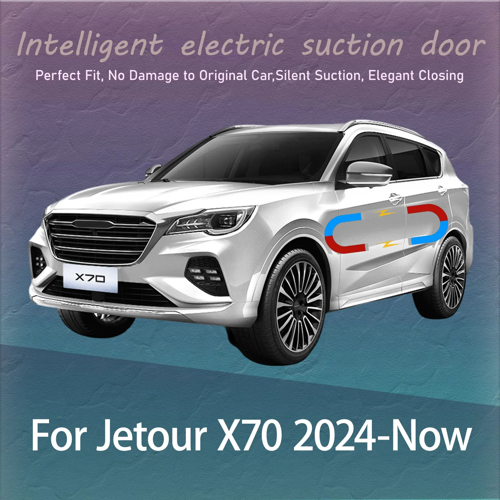 

Electric Soft Close Door Kit For Jetour X70 2024-Now Auto Silent Anti-Slam Suction Door System Automatic Quiet Closing Latch