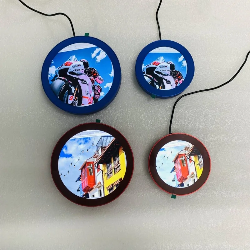 Custom Size Round Lcd Display Tft Touch Screen 1:1 Resolution Circular Wall Mounted Advertising Kiosk Restaurants Cafe Display