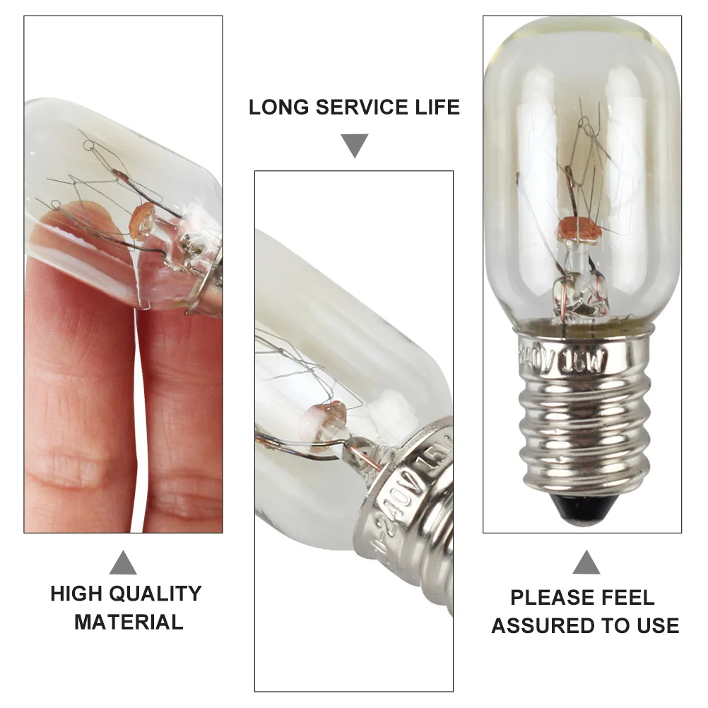 

5Pcs E14 Refrigerator Bulb 15W Durable Freezer Fridge Lamp Replacement for Microwave Oven Appliance Light Refrigerator Bulb