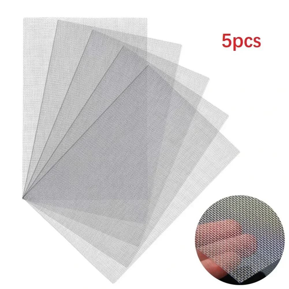 5pcs Car Bumper Grille Repairing Net Plastic Crack Repair Hole Tungsten Repairing Mesh Net For Bumper Body Hood Vents Repairing