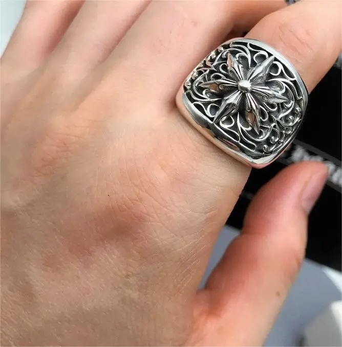 Personalized Six Star Ring for Men's Style: Dominant European and American trendsetters, Retro Adjustable