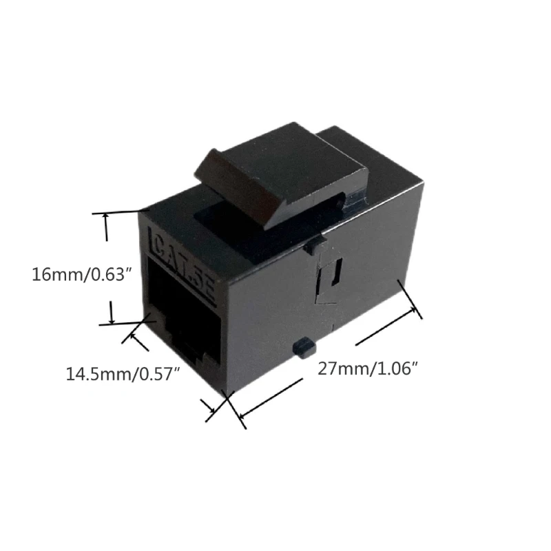 Acopladores adaptadores módulos Keystone rectos CAT6 CAT5E, 10 Uds.