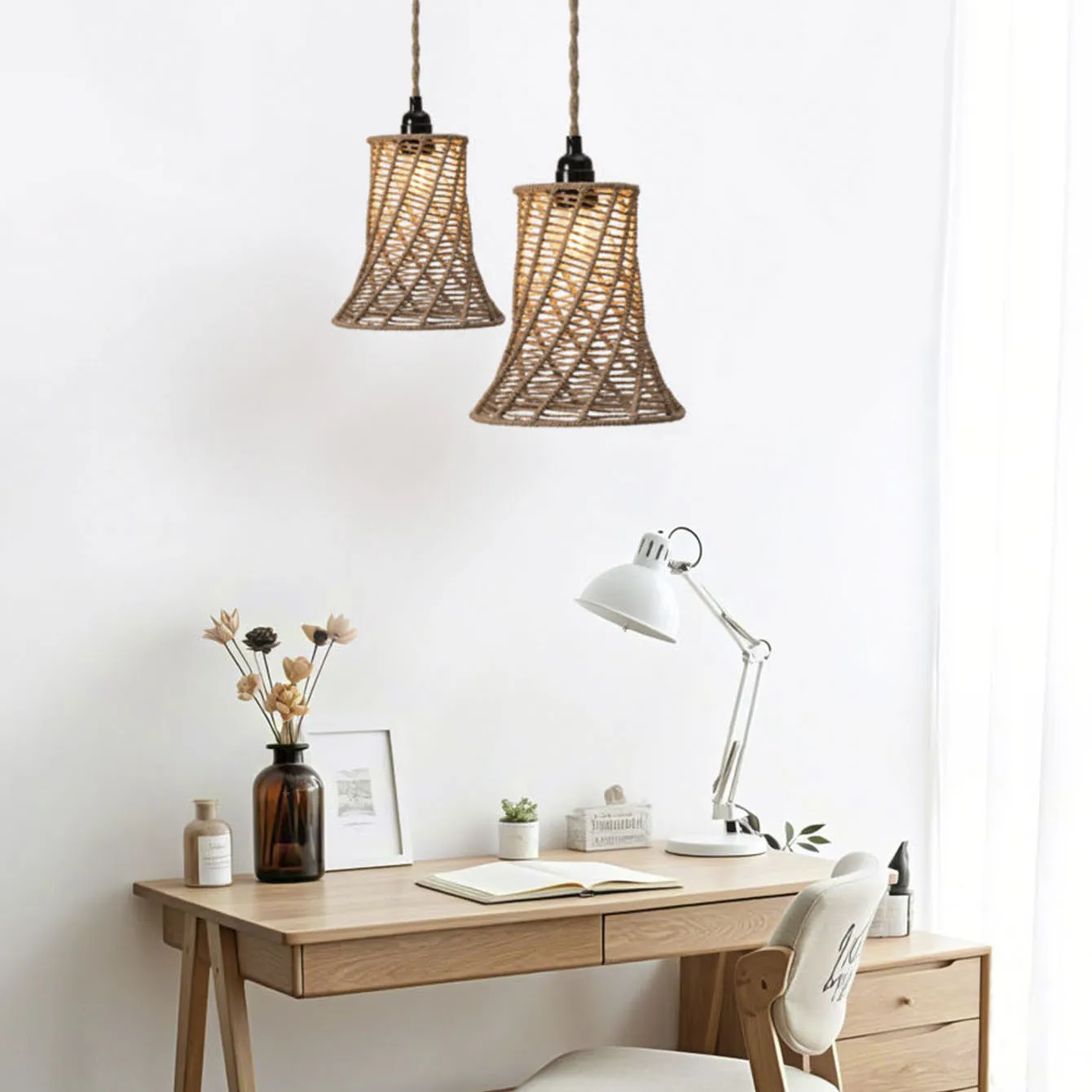 

Декоративное креативное освещение, тканый светильник, уникальный шикарный абажур ручной работы, художественный подвесной бумажный чехол в стиле бохо, абажур