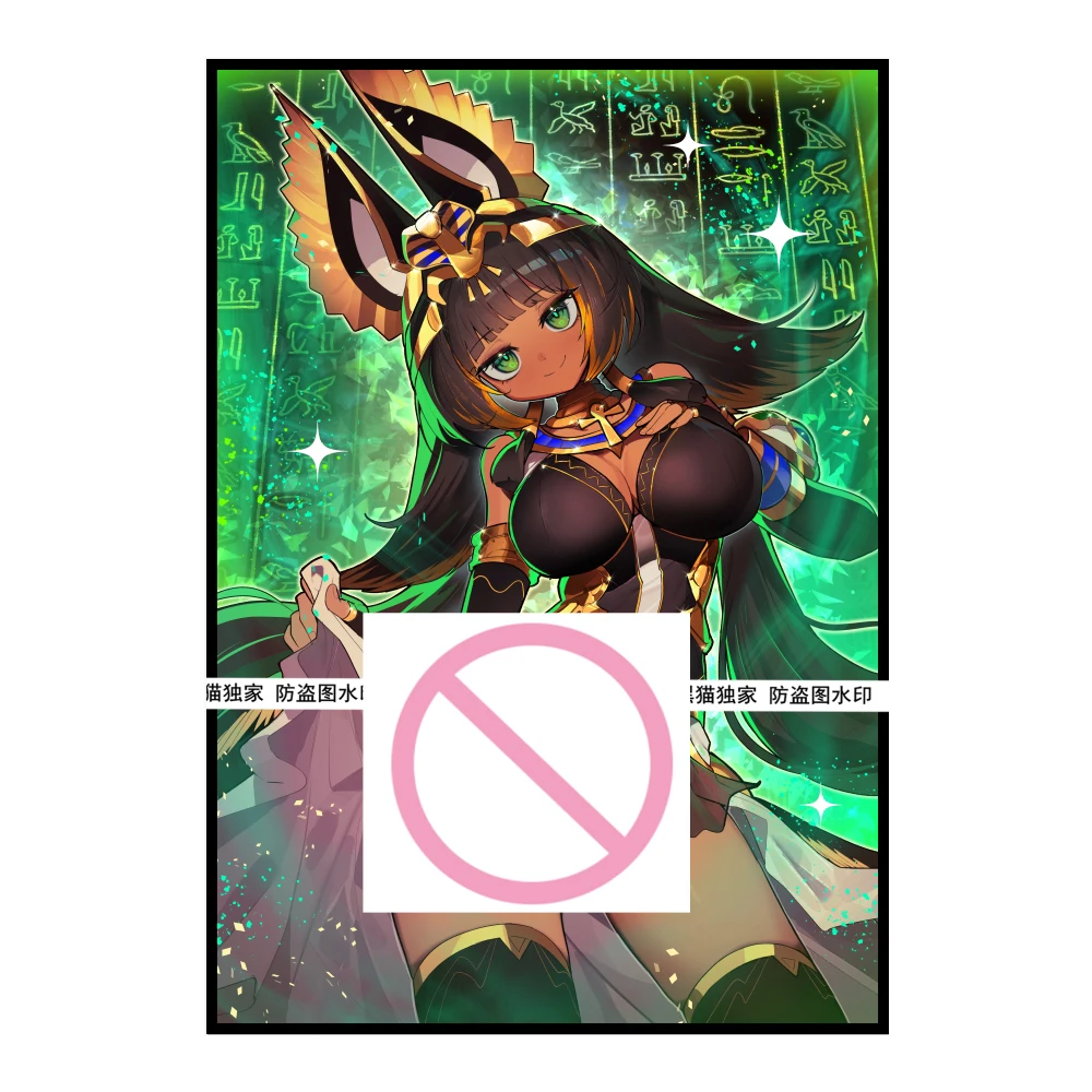 60Pcs/set 63X90Mm Yu-Gi-Oh! Gishki Natalia Card Sleeves Ygo Darklord Nurse Reficule Card Protective Cover Anime Cards Gift Toys