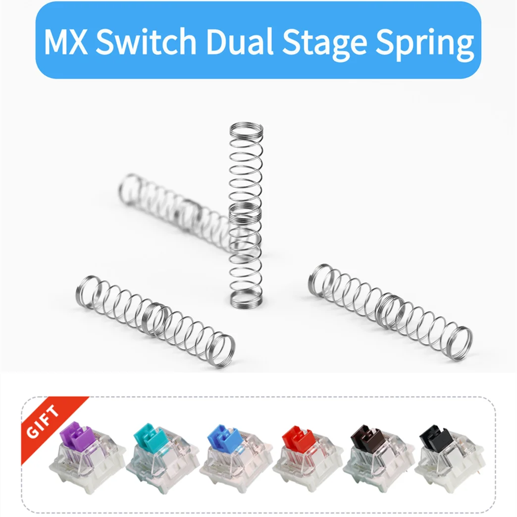 Custom Gateron Cherry Mx Switch Spring Replacement Mechanical Keyboard Switch Spring 45g/58g Custom Dual Stage Spring Gamer