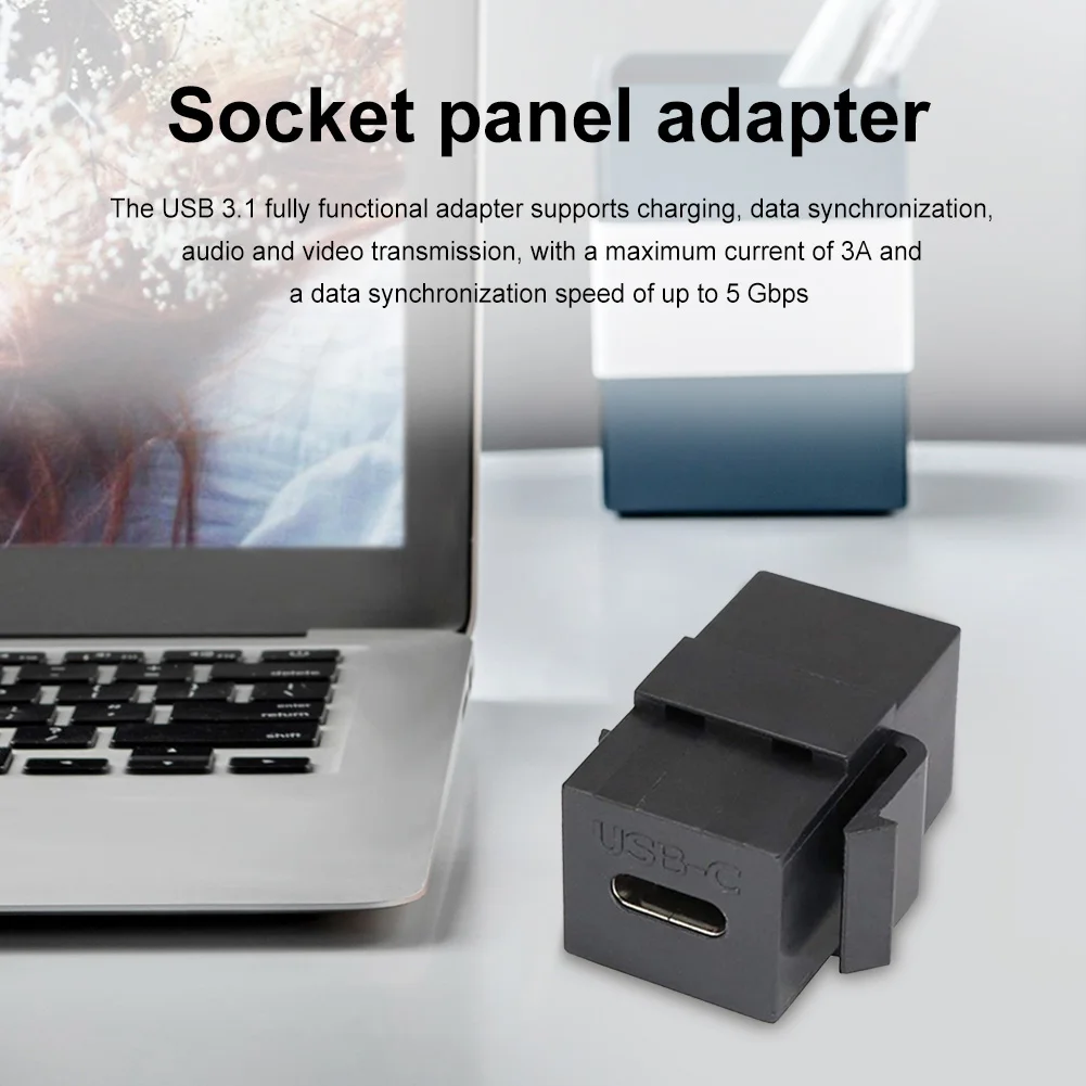 Keystone Jack USB 3.1 Type C Socket Cable Port Support Charging Data Synchronization for Wall Plate Outlet Panel