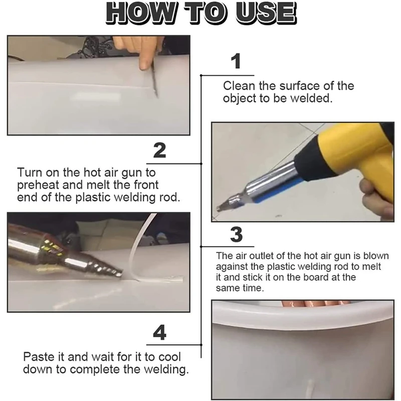 ABXF-Пластиковые стержни для ремонта сварки, 60 шт., пластиковые сварочные палочки для автомобильного бампера, пластиковый ремонт, термофен