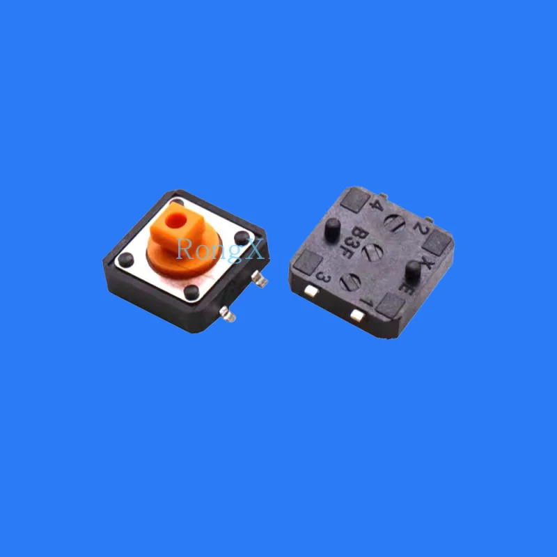 100pcs/ TS-G006 orange handle touch switch 12X12 square head patch key BF12 * 12*7.3 square head key