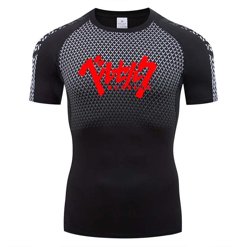 

Men's Compression Sports Set Gym Short Sleeve T-shirt Sports T-shirt Wukong Fitness Jogging Men's T-shirt Outdoor Quick Drying S