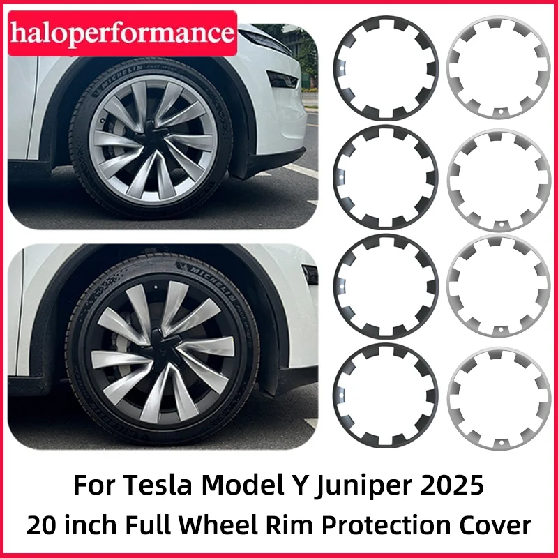 

20 inch Wheel Hup Caps for Tesla Model Y Juniper 2025 Car ABS Rim Guard Rim Protection Hubcap Cover Patch Scratch Proof Hub Cap