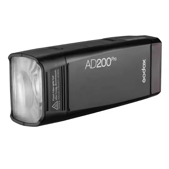 Godox AD200Pro 200W Outdoor Flash Light 2.4G 1/8000 HSS Strobe 500 Full Power Flashes with Lithium Battery Photographic Lighting