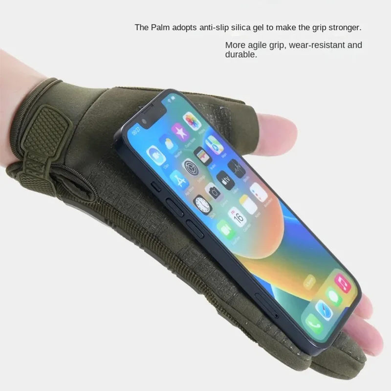 قفازات تكتيكية خارجية بثلاثة أصابع مضادة للانزلاق مناسبة للمشي لمسافات طويلة قابلة للتنفس تعمل باللمس متوافقة مع قفازات ركوب الدراجات والتسلق والرياضة