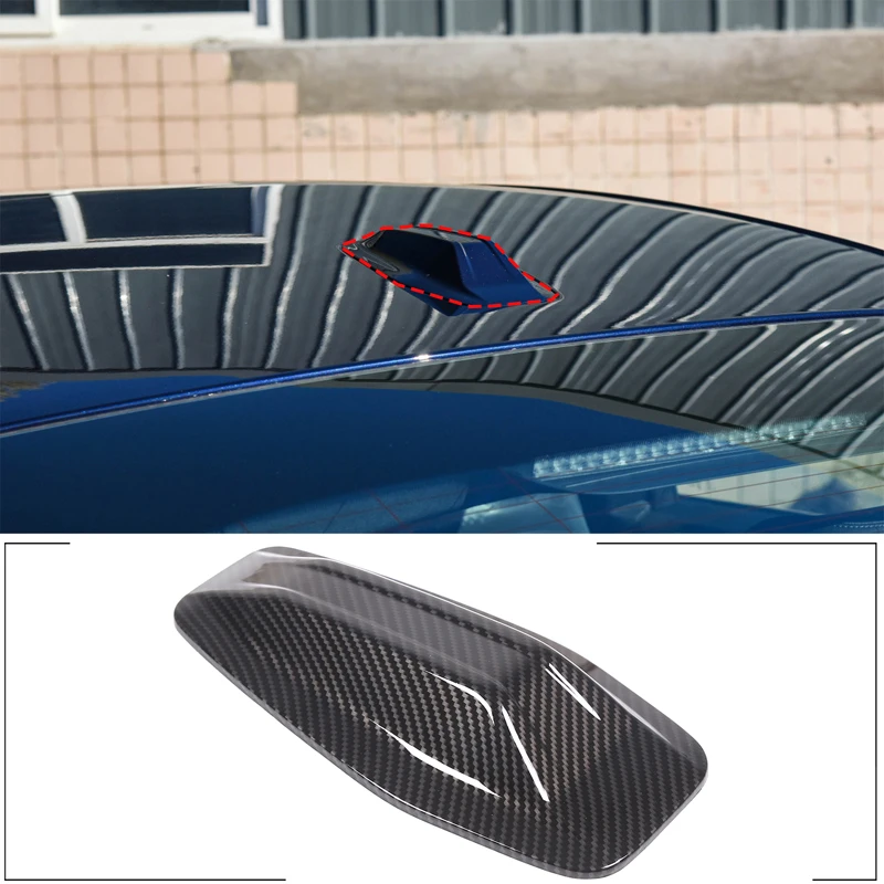 For BMW G26 / I4 / Active Tourer U06 / X1 U11 2021- Car Roof Shark Fin Antenna Cover Trim Sticker ABS Carbon Fiber Accessories