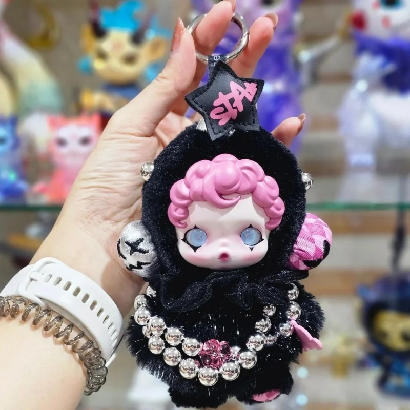 New Arrival Skullpanda Soft And Tough Series Limited Kawaii Fluffy Keychain Model Doll Decorate Pendant Kid 1:1 Replic Xmas Gift