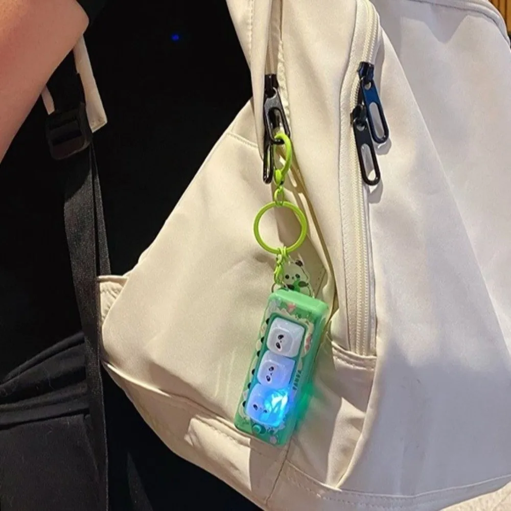 Cute Pet Light-Up Fidget Keychain Animal Patterns Portable Whack A Mole Keyring Hand-Play Cartoon Bag Pendant Student