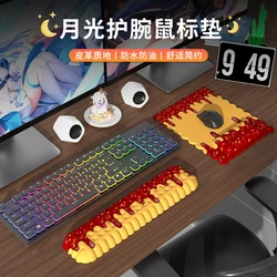 Mouse pad with wrist rest keyboard wrist pad anti-slip memory foam desktop office gamer mouse wrist rest
