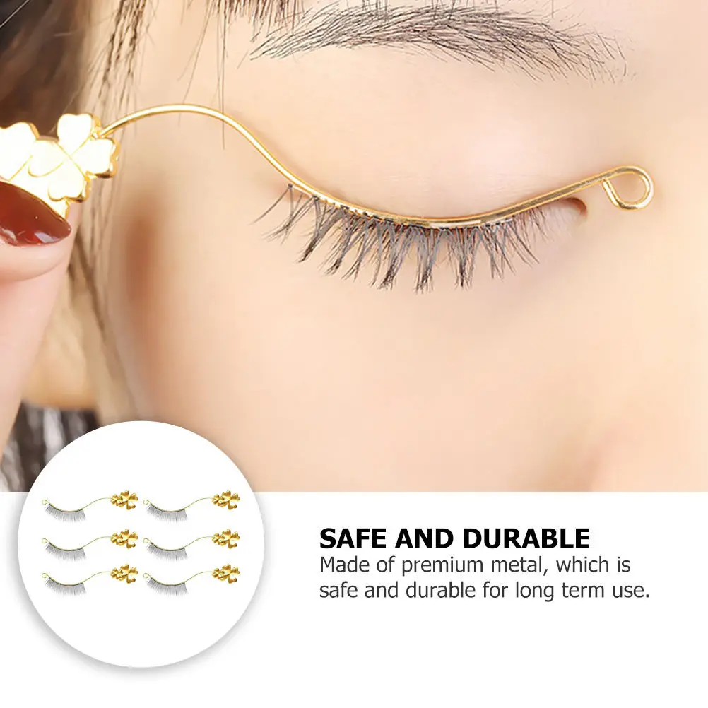 

6Pairs Sturdy Eyelash Wearing Board Made of Premium Metal for Precise Curve Adjustment False Eyelash Try-on Display Stand Salon