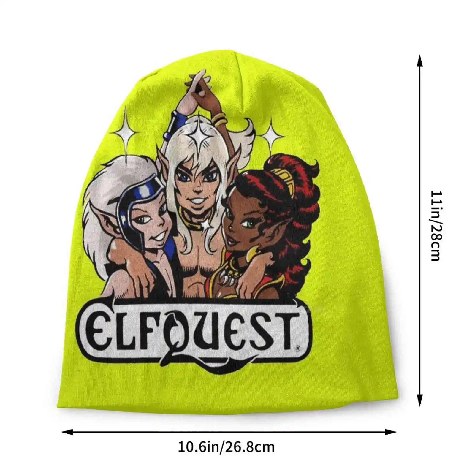 Elfquest : Retro Trio Knitted Hat Warm Beanie Outdoor Caps Elfquest Elves Fantasy Artist Wolfrider Comics Comic Books Comic