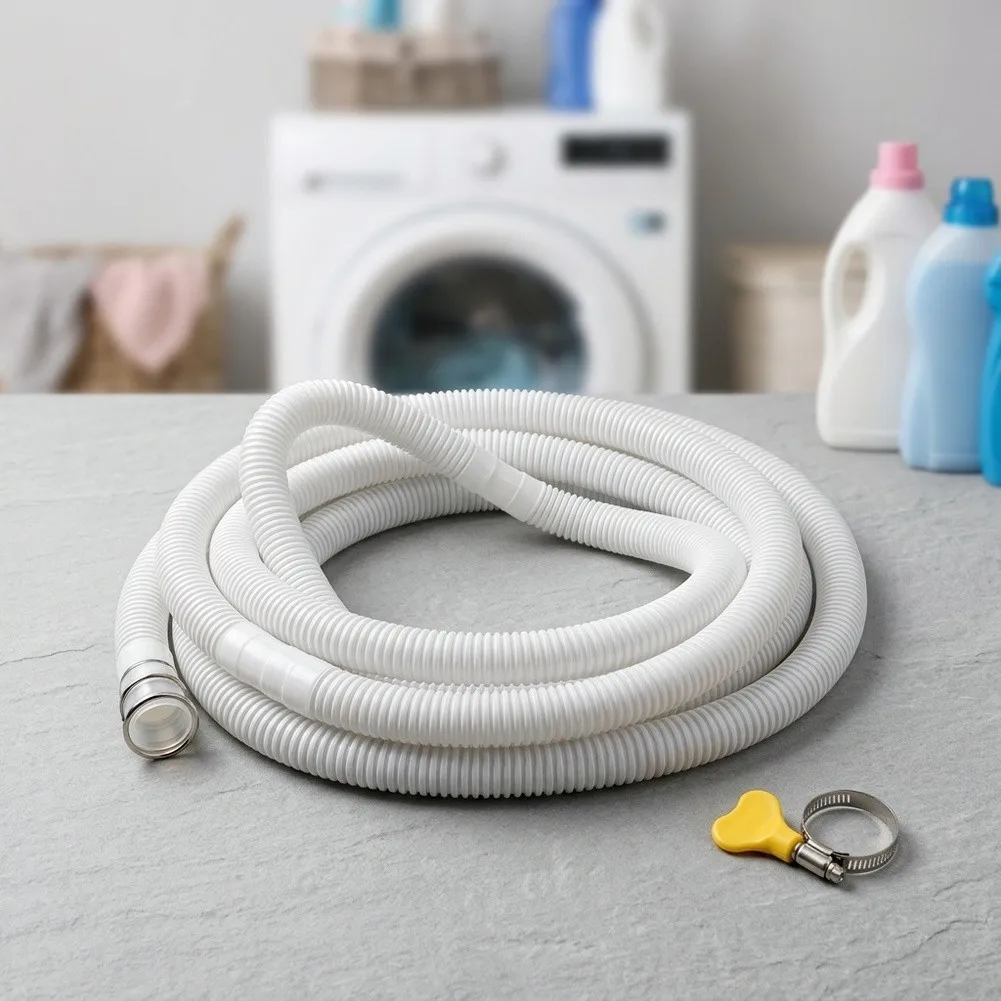 2M 5M Air Conditioner Drain Hose Washing Machine Water Inlet Pipe TPE Plastic Extension Tube With Stainless Steel Clamp