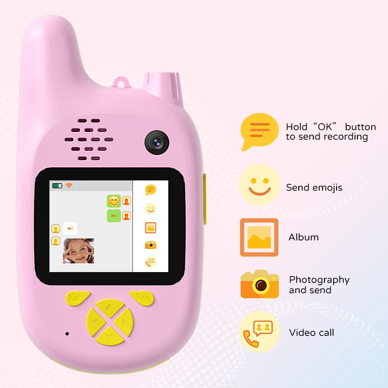 2.0 インチ画面 2 個ビデオ子供用トランシーバーおもちゃデュアルカメラ親子双方向受信機通信ギフト男の子女の子向け