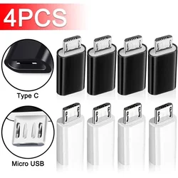 4/2/1PCS Mobile Phone Adapters Micro USB Male To Type C USB C Female Charging Port Connector for Huawei Samsung Xiaomi Converter