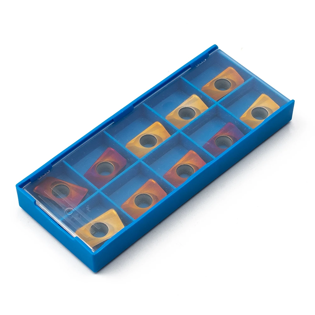 Professional Grade APMT 1604 PDER Carbide Inserts for Milling Cutting Strong Grip and Easy Clamping Pack of 10