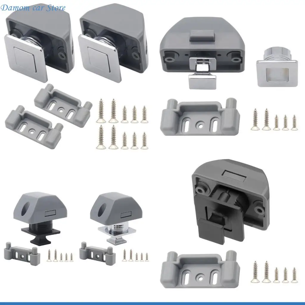 A2UC Square Push Button Lock for Yacht Marine Caravans, Yacht Cabinets Home Drawers