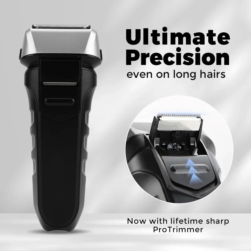 BRDCLIP BRD-TF03 ماكينة حلاقة احترافية 7500 دورة في الدقيقة محرك عالي السرعة 3 طبقات رأس ماكينة حلاقة عائمة شاشة LED مع وظيفة قفل السفر