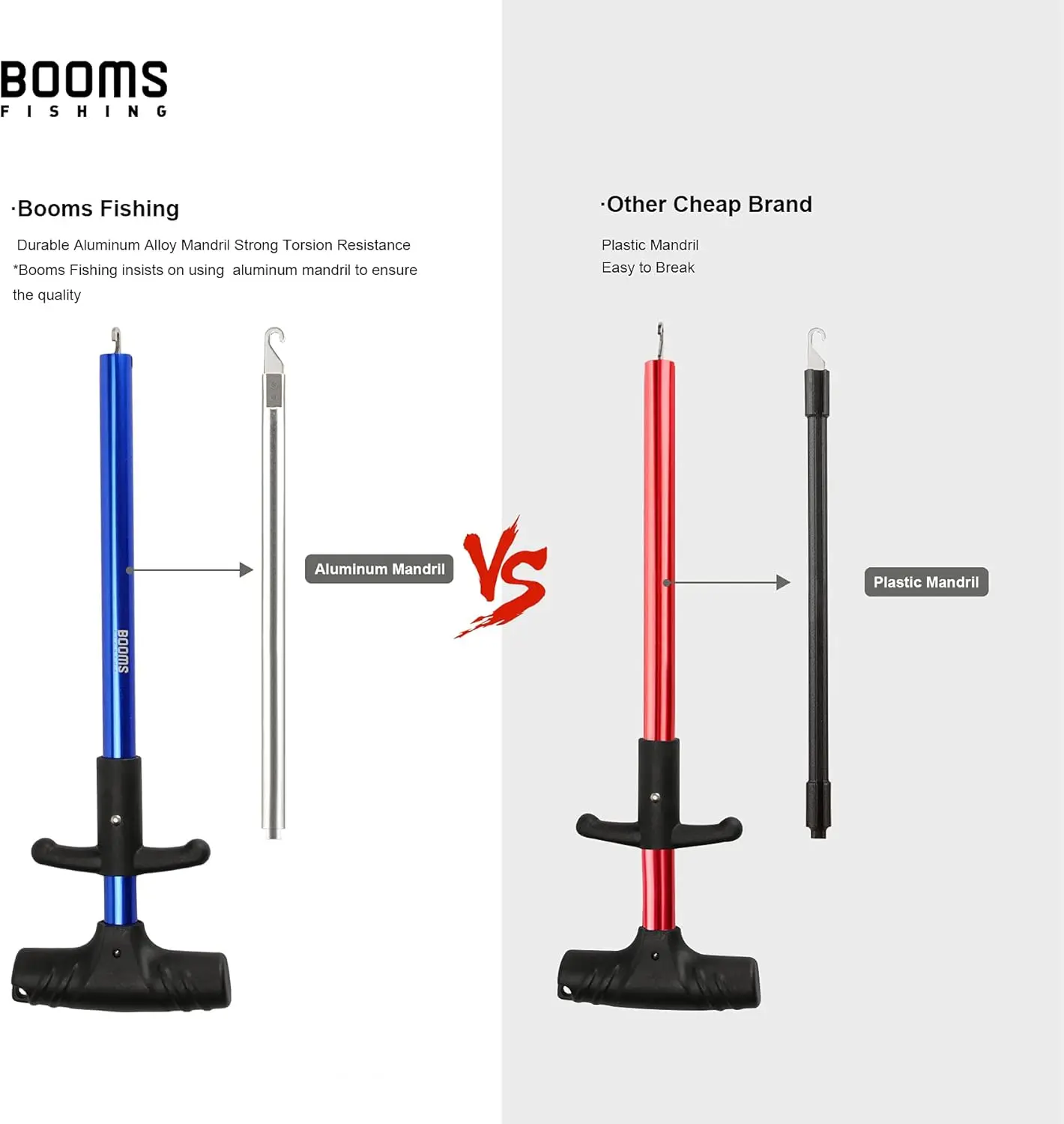 Booms Fishing R02 Aluminum Tube Hook Detacher Hook Remover Squeeze-Out Fish Hook 3 Colors Available Extractor Lure Tools