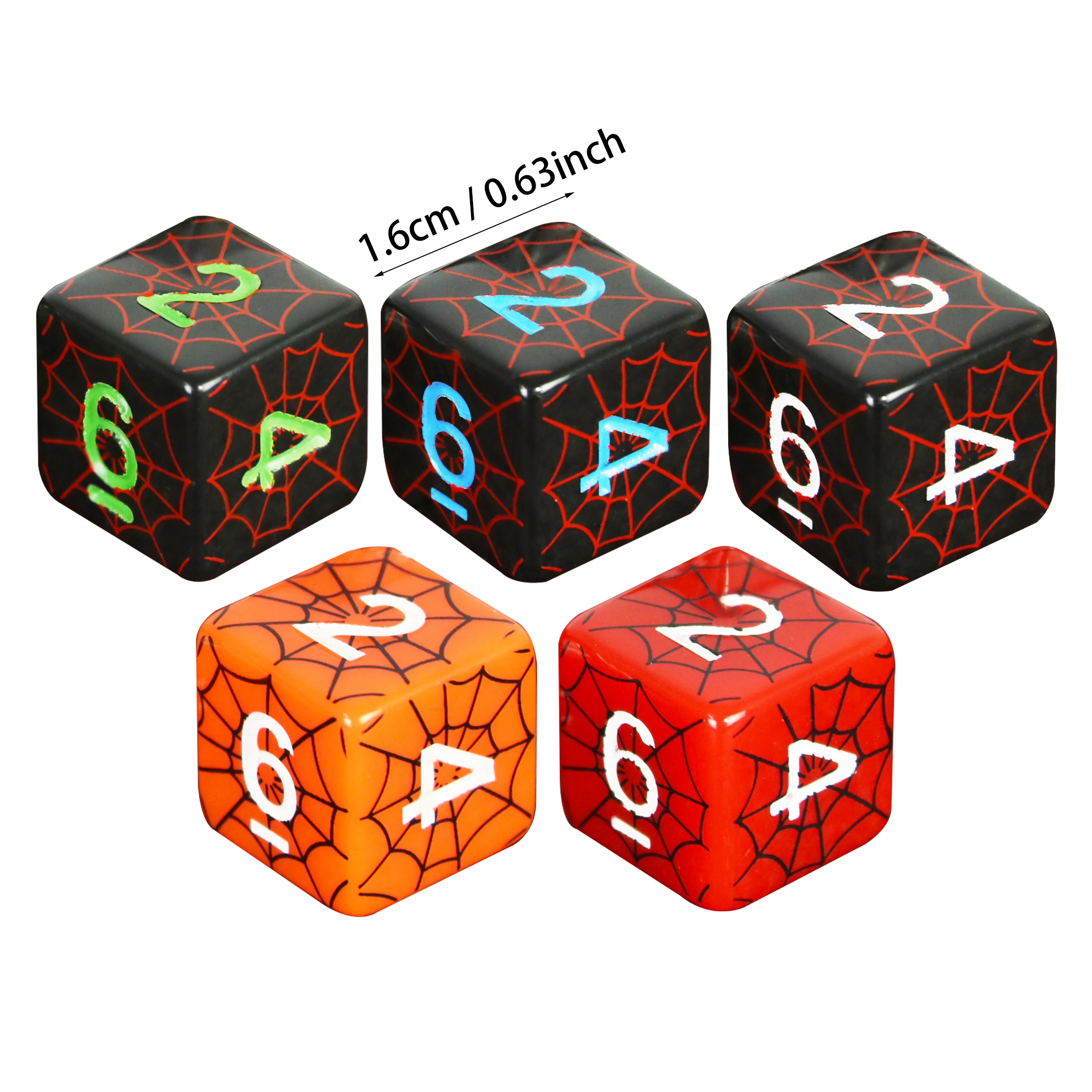 5pcs/set 6 Sided Dice D6 Digit - Board Game Web 评论和价格