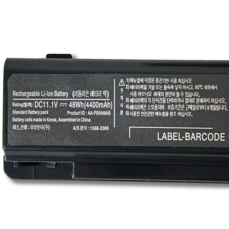 New AA-PBAN6AB AA-PLAN6AB AA-PLAN9AB Laptop Battery for Samsung 600B 200B 400B  NP200B NP400B NP600B P200 48Wh