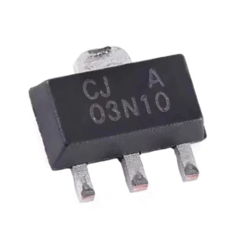 Tubo de efecto de campo MOSFET, 10 piezas, CJA03N10, 03N10, SMT SOT-89