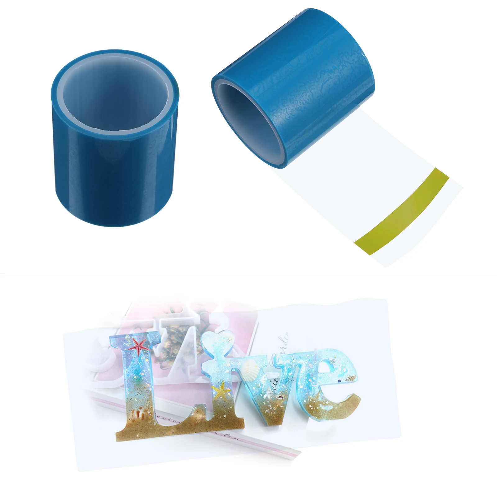 

2pcs 2 Rolls Leak-Proof Adhesive Tape For Diy Uv Resin Crafts Seamless Sticky Paper Epoxy Pendant Making Self-Adhesive