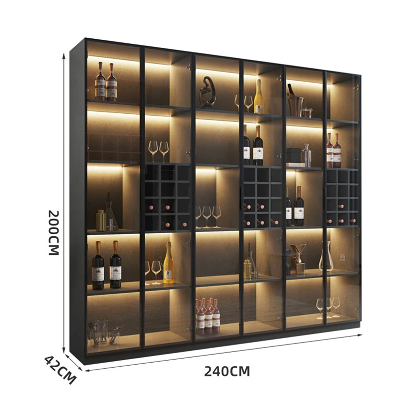 Showcase Display Wine Cabinets Living Room Cellar Glass Bar Wine Cabinet Bottle Storage Wohnung Bar Schrank Storage Furniture