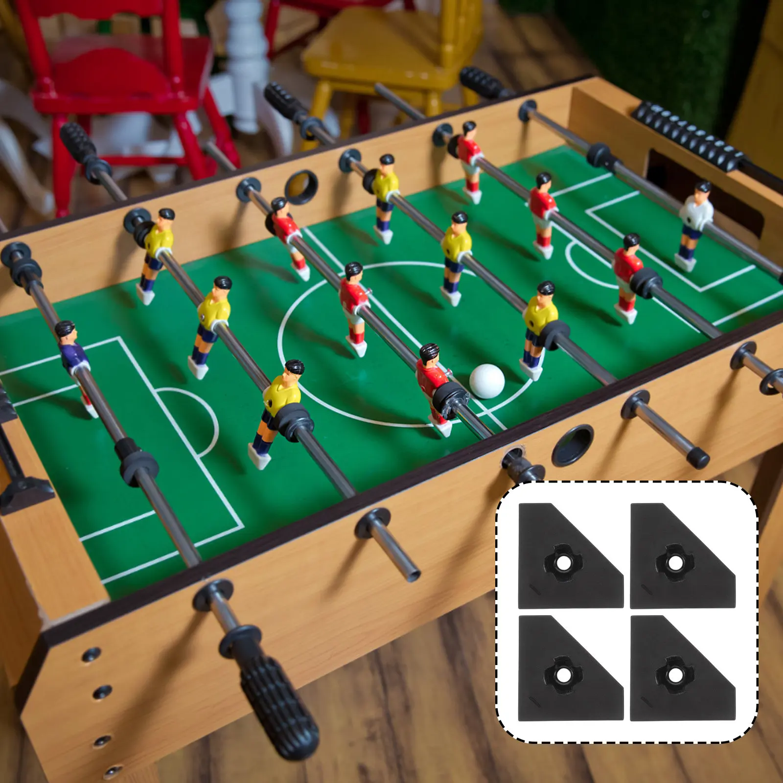 

Комплект из 4 треугольных опорных накладок для футбольного стола, устойчивые сменные подставки для настольного футбола, малые запчасти для футбольного стола