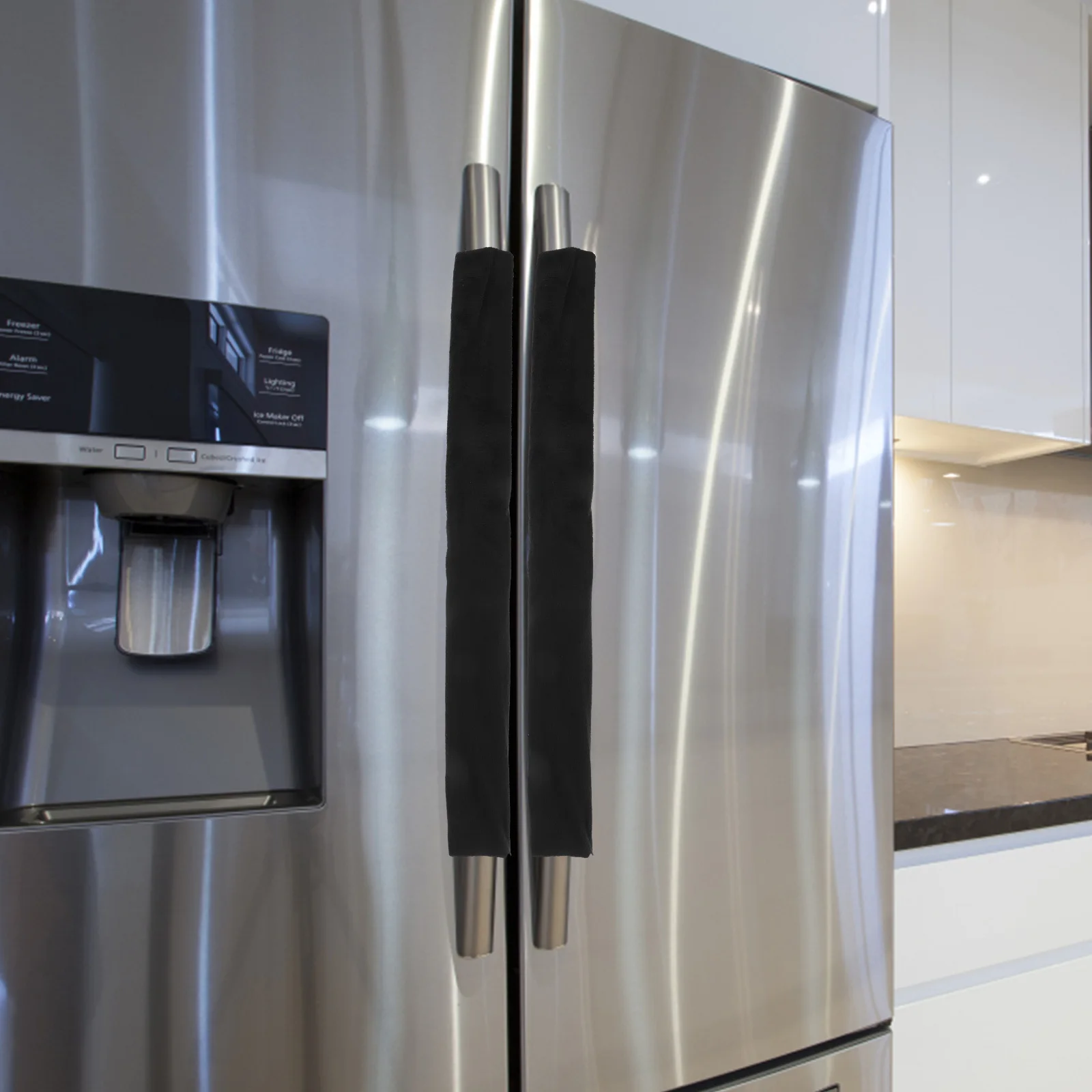 

2Pcs Kitchen Appliance Handle Covers Anti Smudge Fingerprints Easy Clean Fridge Door Handle Protector Covers Kitchen Decor