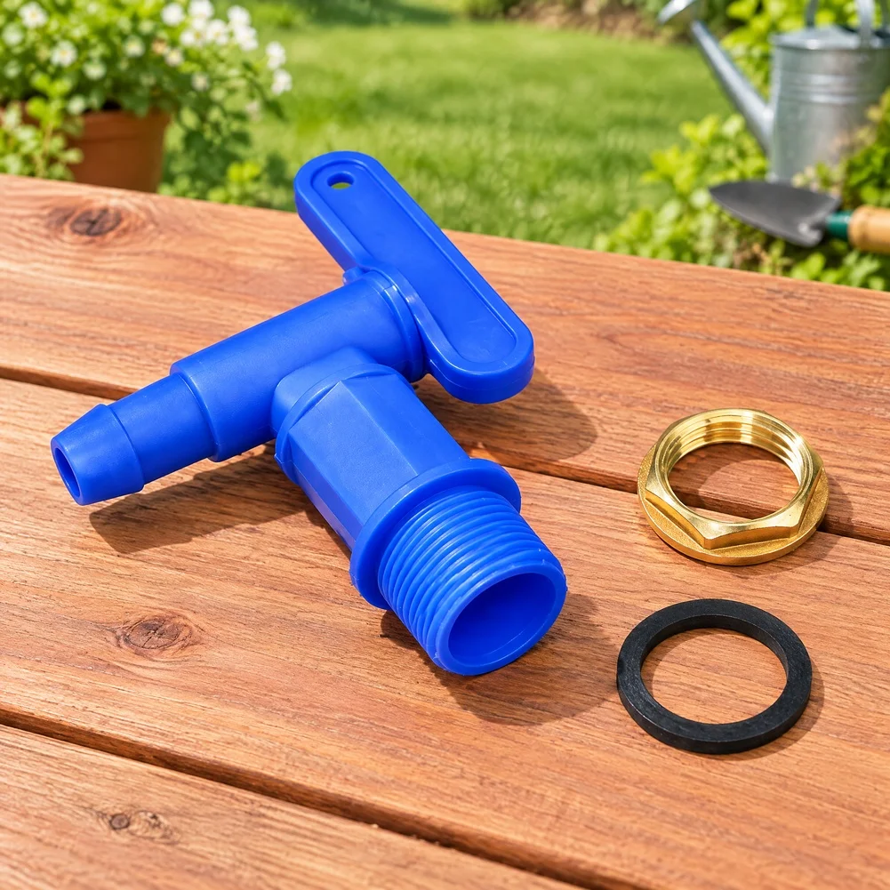 3/4 inch NPT Plastic Spigot Faucet Replacement for Drum and Bucket Water Dispensing Systems with Gasket Sealing