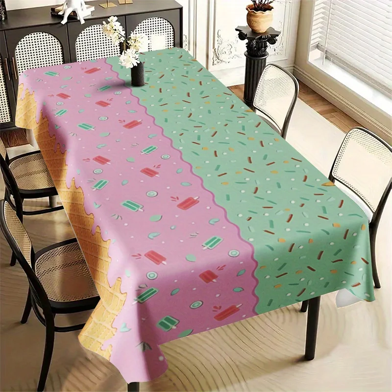 1pc Pink Donut Tablecloth - Adorable Donut & Sprinkles Design, Perfect for Youngsters Birthday Parties, Sweet Celebrations & The