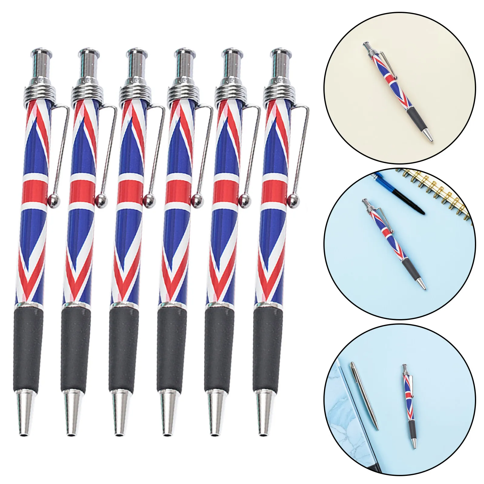 

10Pcs British Flag Ballpoint Pen Smooth Writing Tool Comfortable Grip for Office Home School Signing Black Ink Patriotic Uk