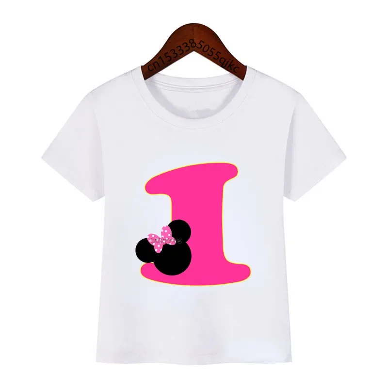 Kids birthday cute numbers t-shirt boy girl clothing number printing t-shirt clothes clothing custom number name