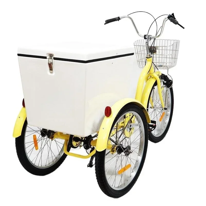 Adult pedal tricycle, three-wheeled anti-rust aluminum alloy bicycle