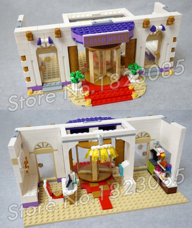 1585pcs Friends Heartlake Grand Hotel 10547 Building Bricks Blocks Emma Stephanie toys girls Compatible with Model