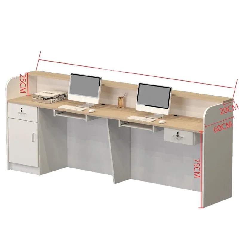 Luxo moderno mesa de recepção balcão decorações beleza nordic recepção balcão armazenamento móveis comerciais do vintage