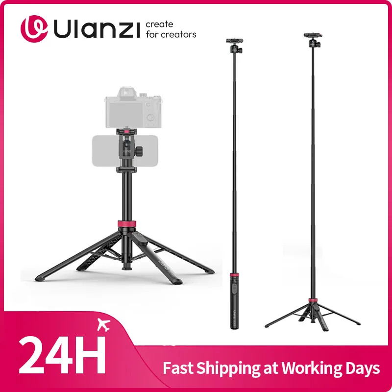 ​Ulanzi MT-44 B 2-в-1 штатив для селфи-палки для камеры, смартфонов, съемка с двойной камерой, портативный штатив для селфи для уличного путешествия