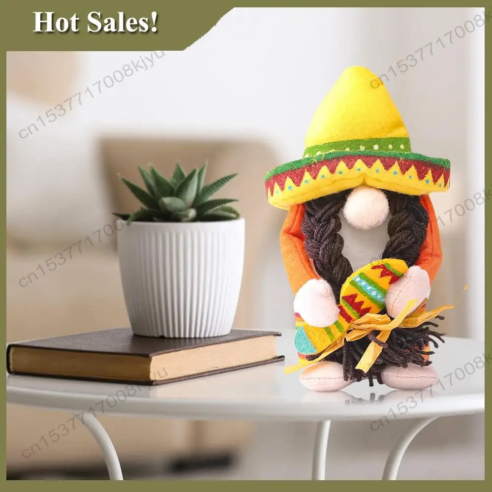 

-A23G 2Pcs Fiesta Gnome Couple Cinco De Mayo Tomte For Mexican Taco Tuesday Elf Dwarf For Home Kitchen Tiered Tray Decorations
