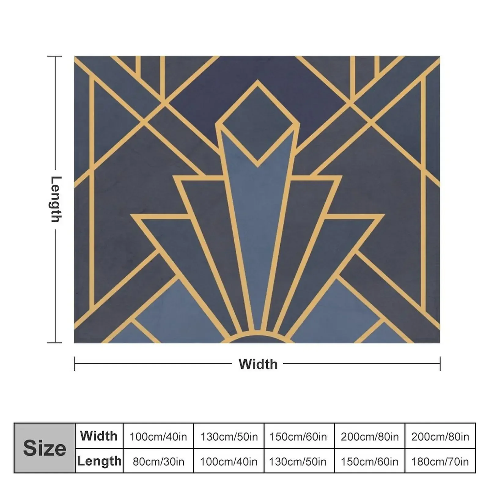 Art Deco inspiration Throw Blanket Soft Big Thermal Blankets